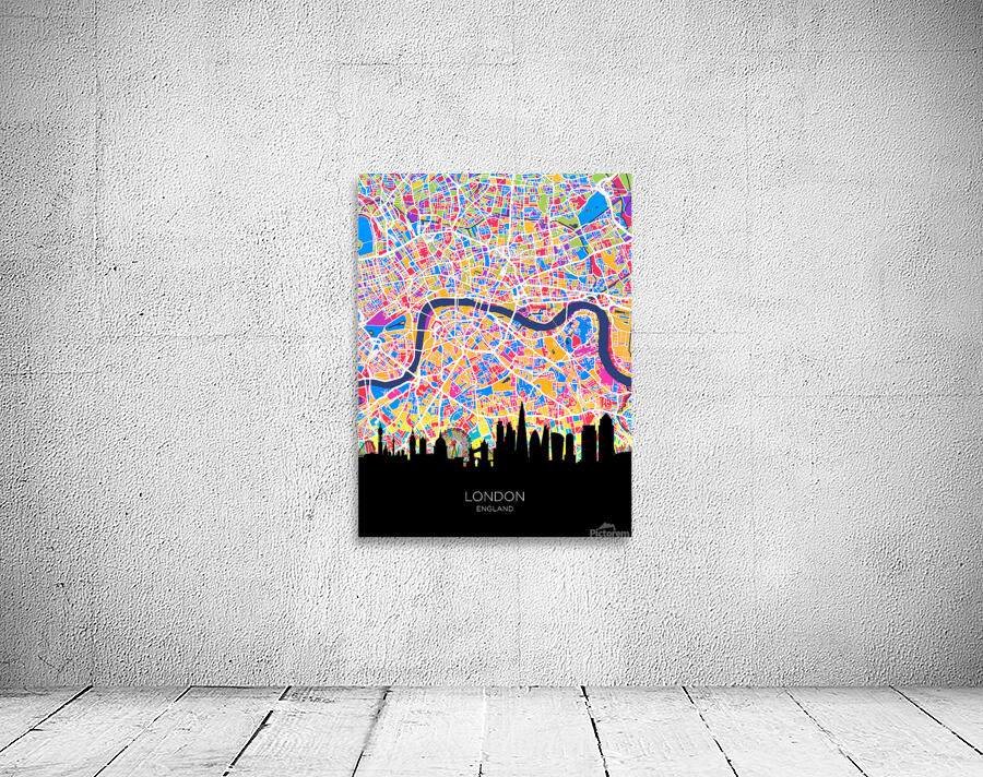 London Skyline Map Wall Preview