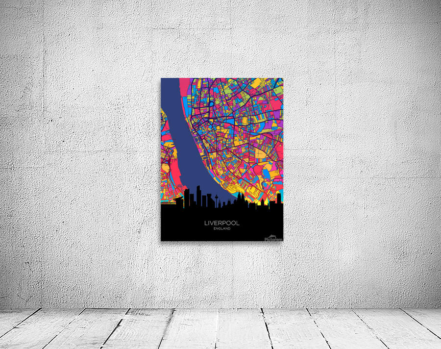 Liverpool Skyline Map Wall Preview