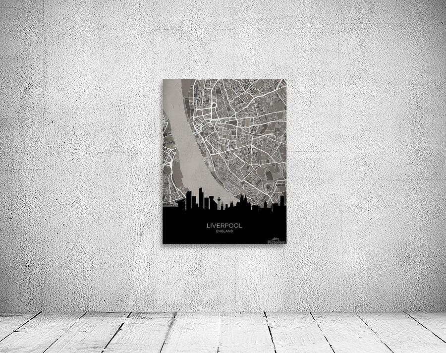 Liverpool Skyline Map Wall Preview