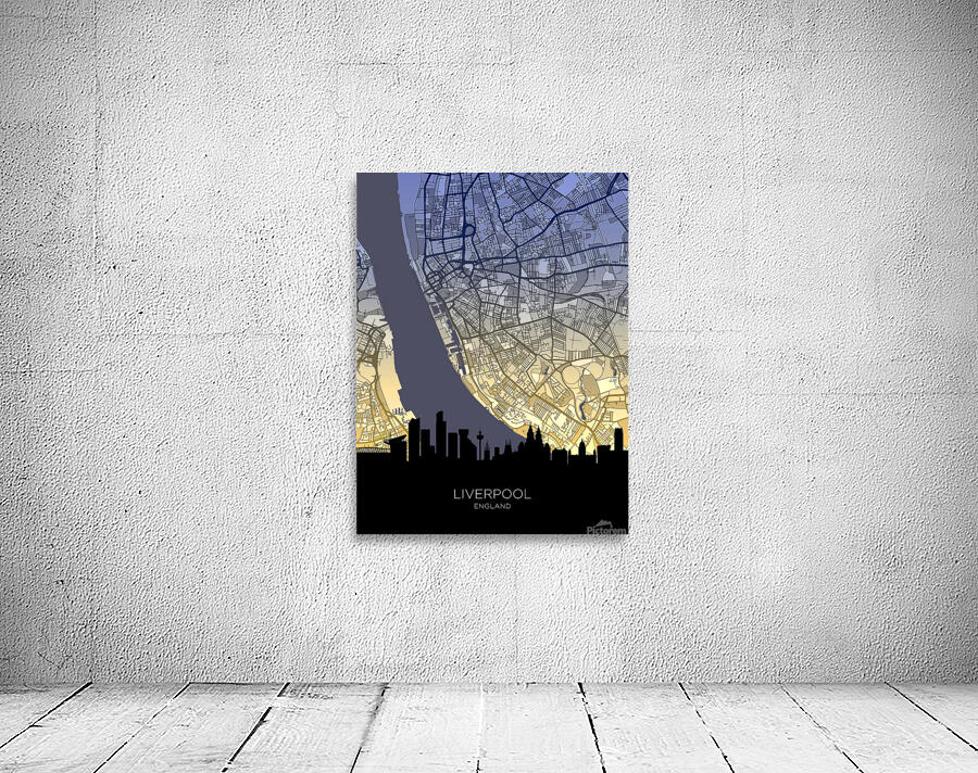 Liverpool Skyline Map Wall Preview