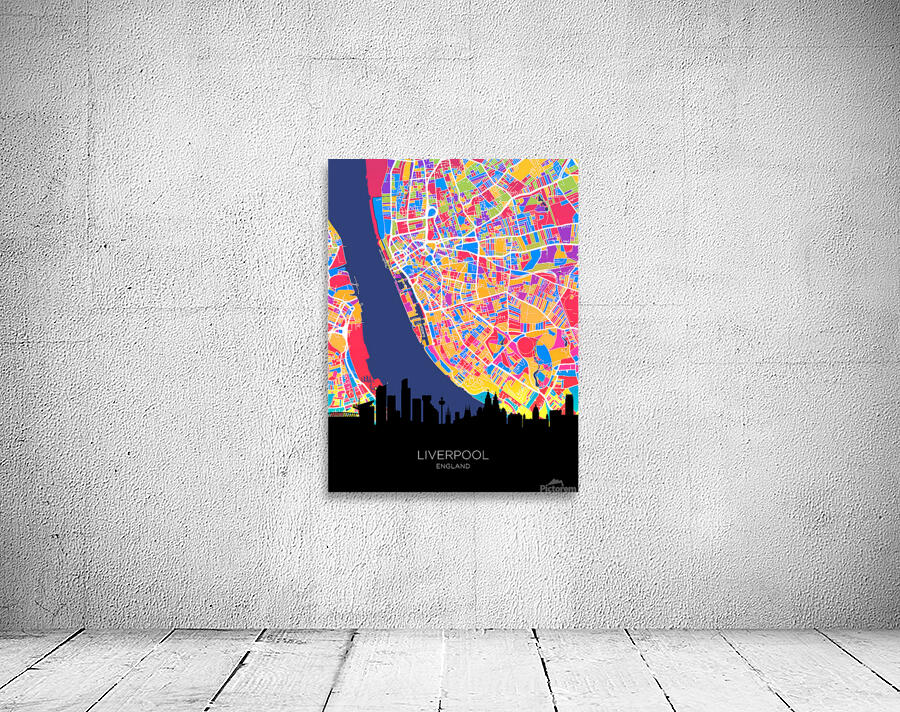 Liverpool Skyline Map Wall Preview