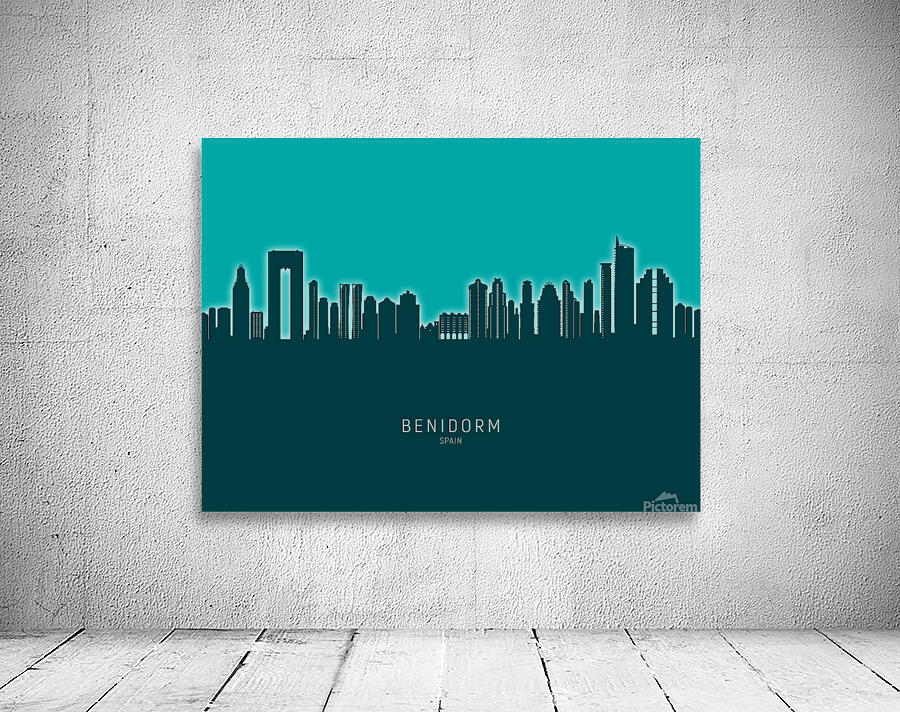 Benidorm Spain Skyline Wall Preview