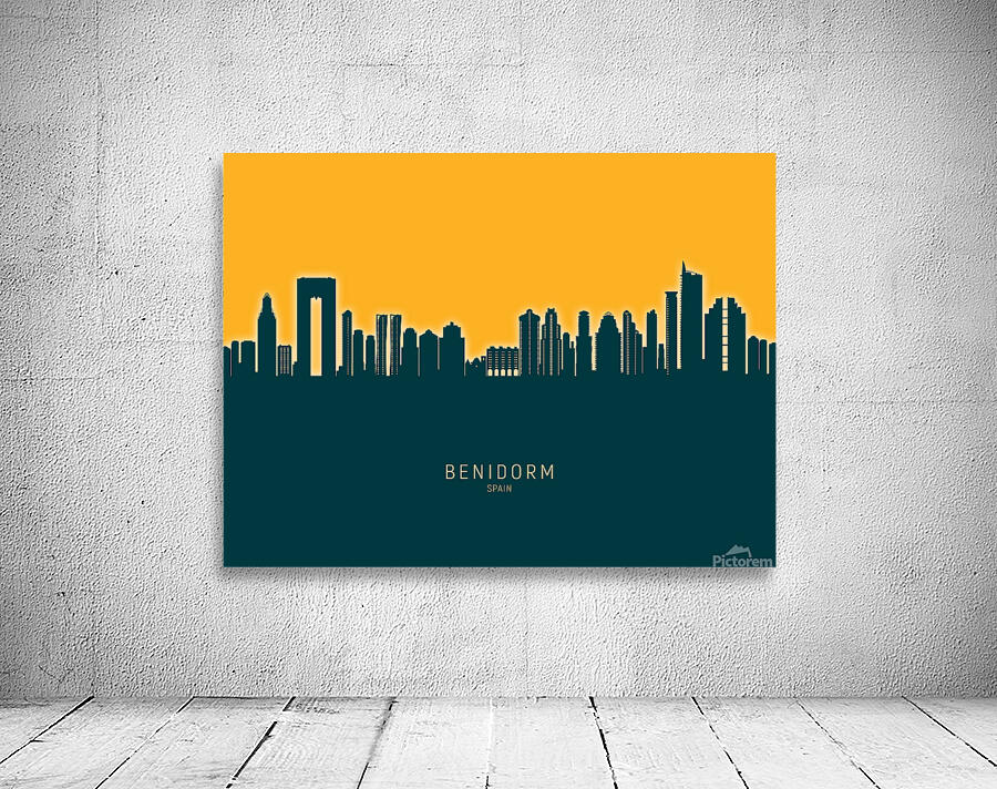 Benidorm Spain Skyline Wall Preview