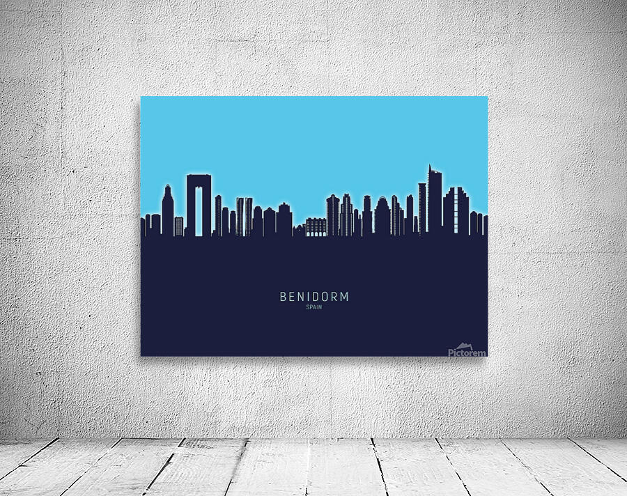 Benidorm Spain Skyline Wall Preview
