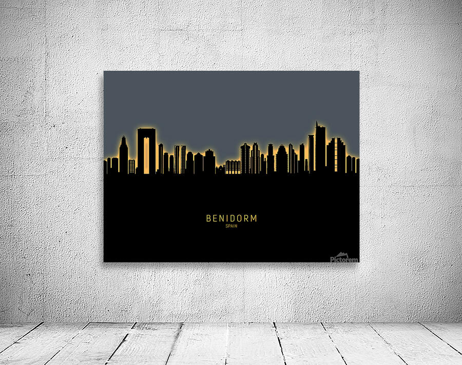 Benidorm Spain Skyline Wall Preview