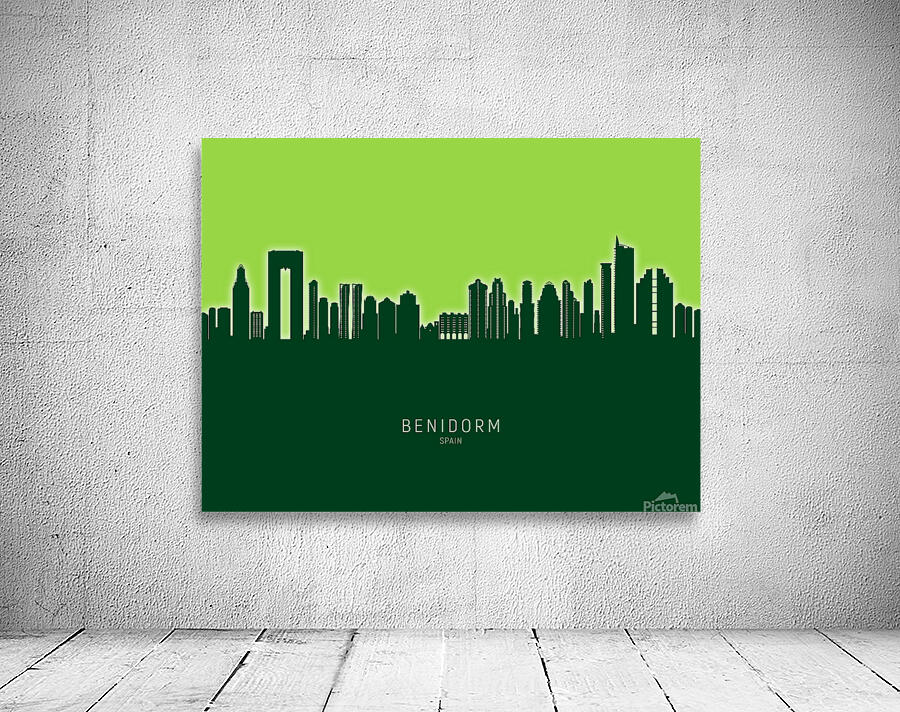 Benidorm Spain Skyline Wall Preview