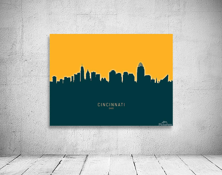 Cincinnati Ohio Skyline Wall Preview