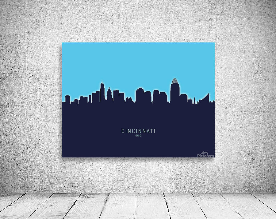 Cincinnati Ohio Skyline Wall Preview