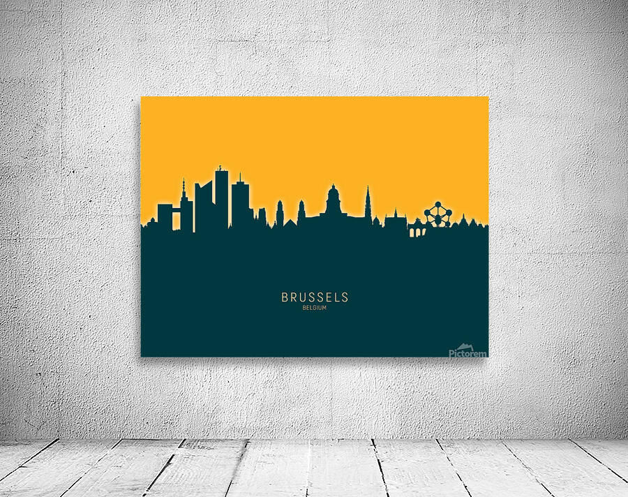 Brussels Belgium Skyline Wall Preview