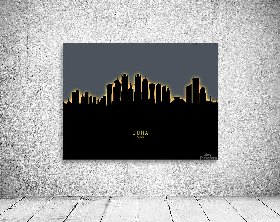 Doha Qatar Skyline Wall Preview