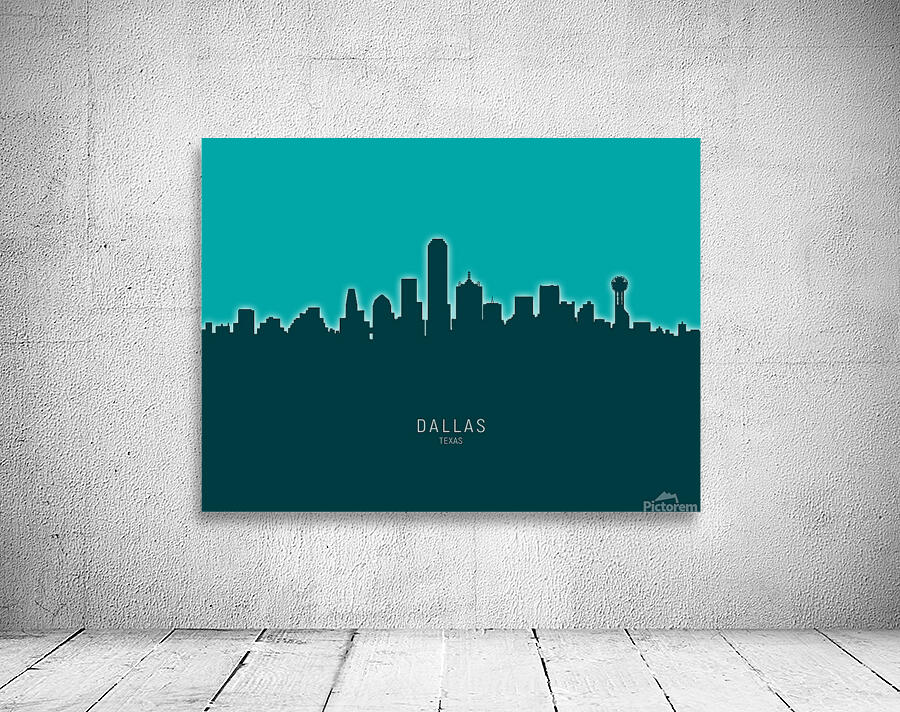 Dallas Texas Skyline Wall Preview