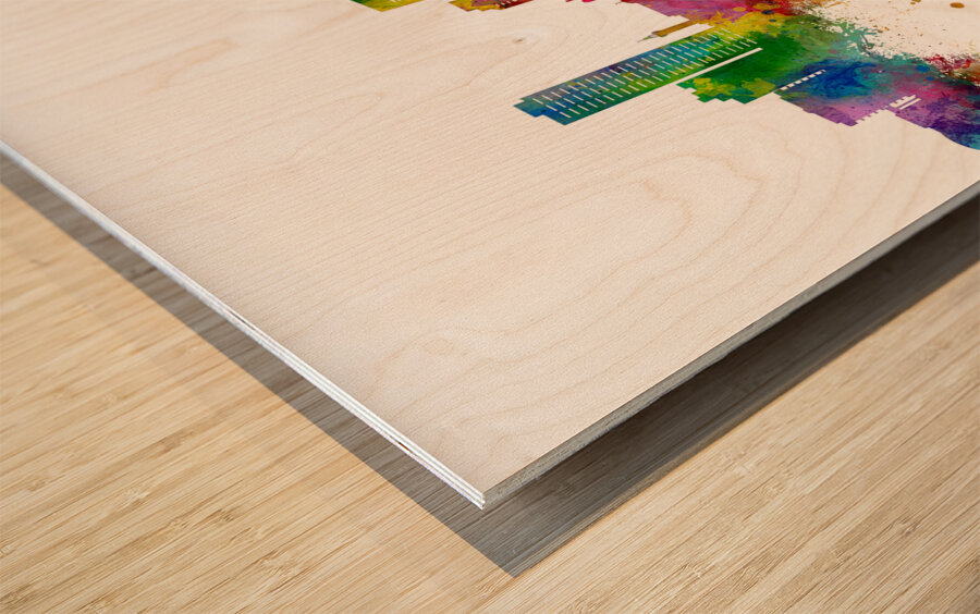 Umm Al Quwain Skyline Wood print