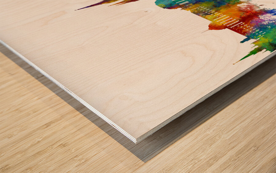 Wiesbaden Germany Skyline Wood print