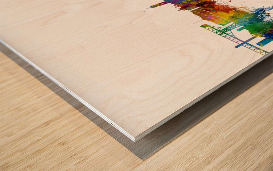 Warrington England Skyline Wood print