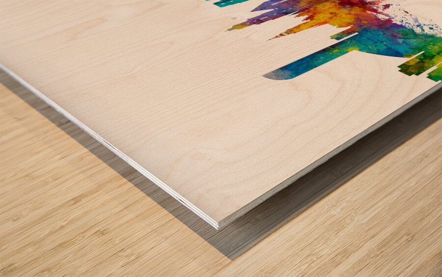 Wroclaw Poland Skyline Wood print