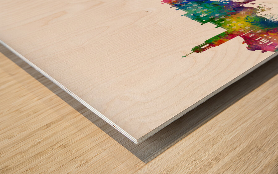 South Shields England Skyline Wood print