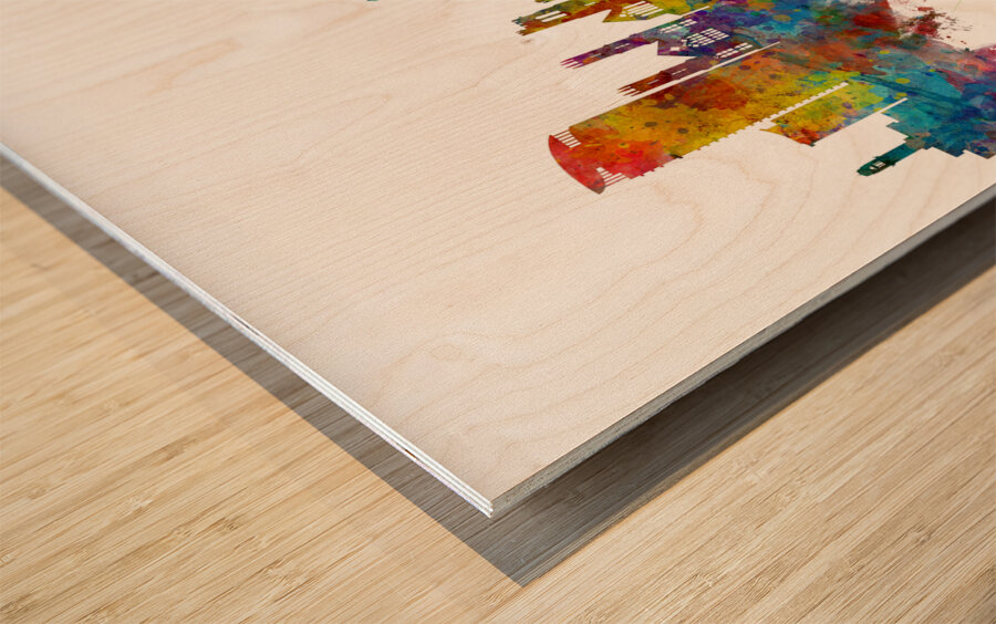 Swansea Wales Skyline Wood print