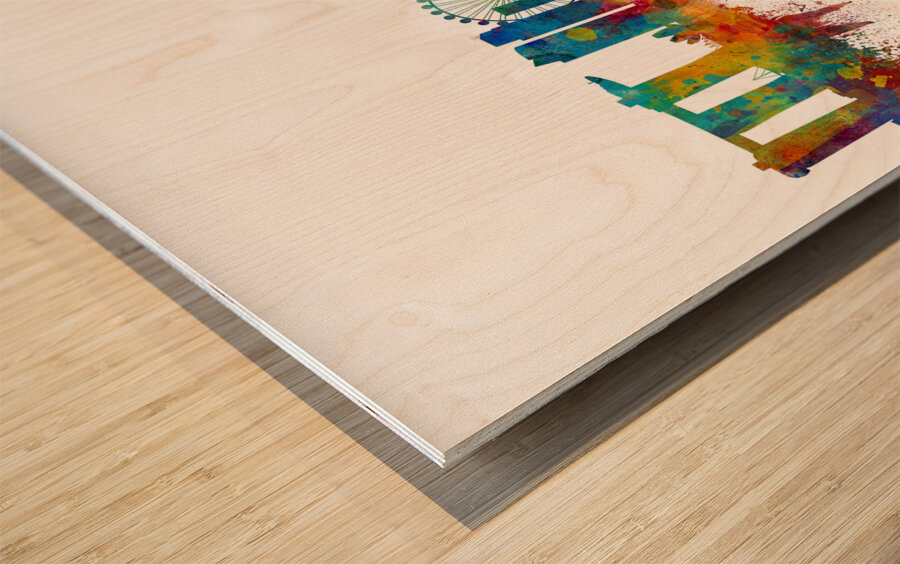 Singapore Skyline Wood print