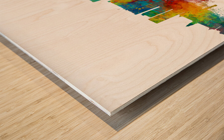 Cape Town South Africa Skyline Wood print