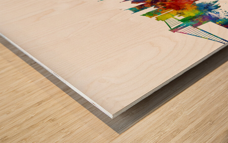 Bristol England Skyline Wood print