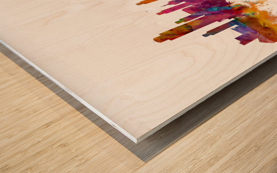 Albany New York Skyline Wood print