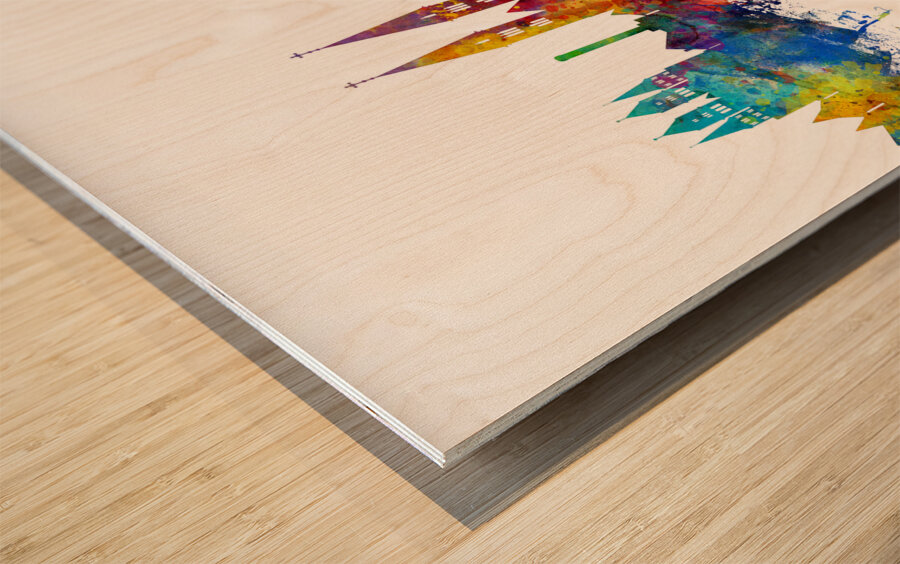 Halberstadt Germany Skyline Wood print