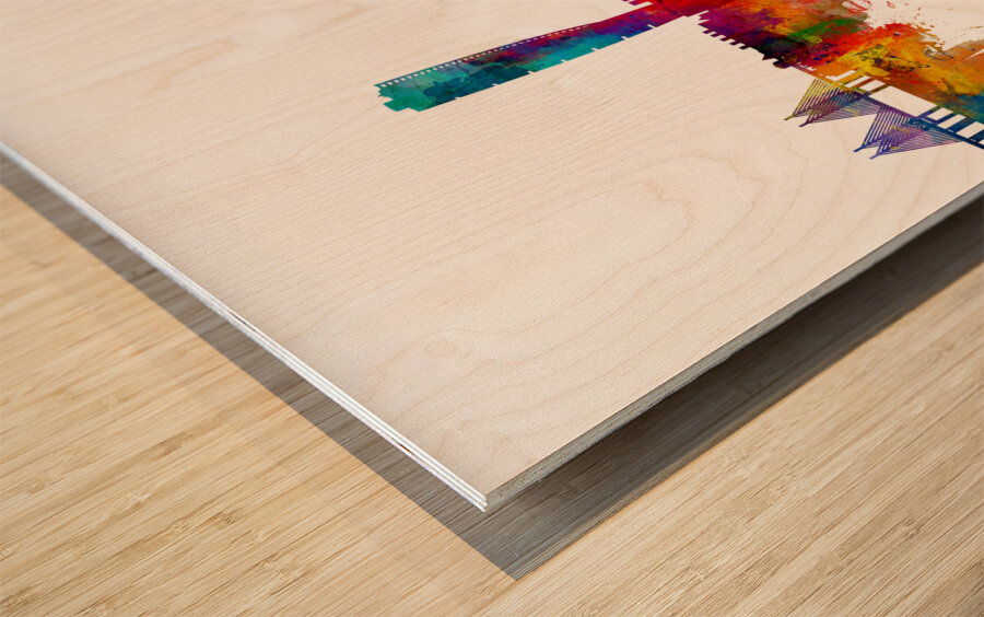 Malmo Sweden Skyline Wood print