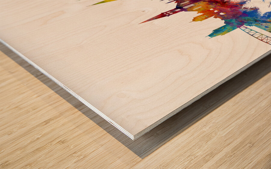 Lubeck Germany Skyline Wood print