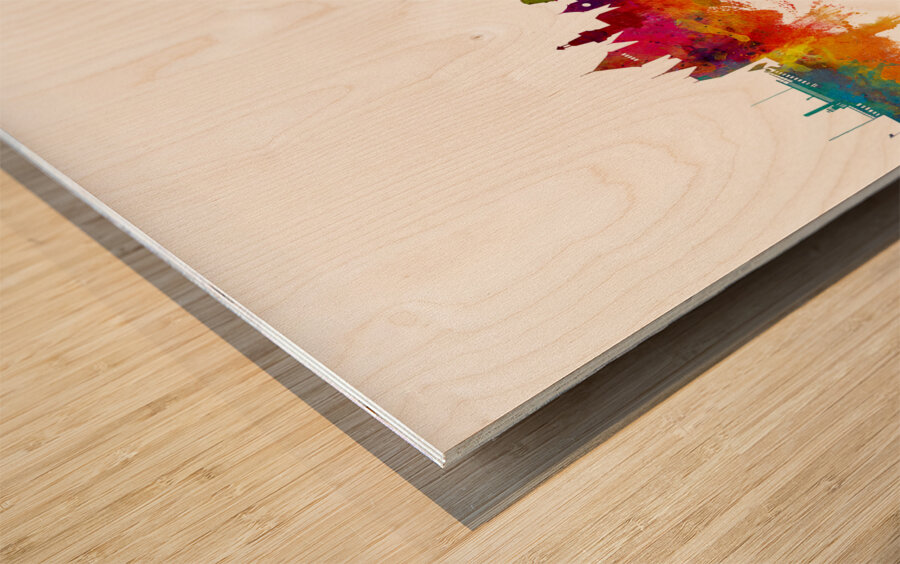 Lausanne Switzerland Skyline Wood print