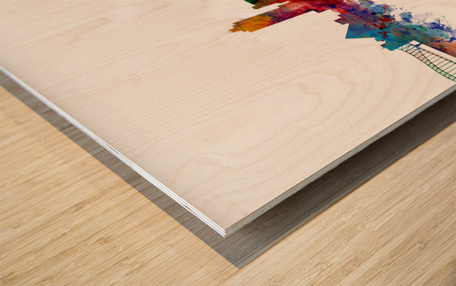 Memphis Tennessee Skyline Wood print