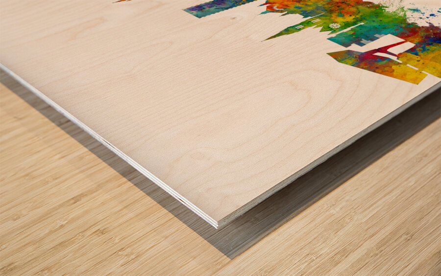 Antwerp Belgium Skyline Wood print