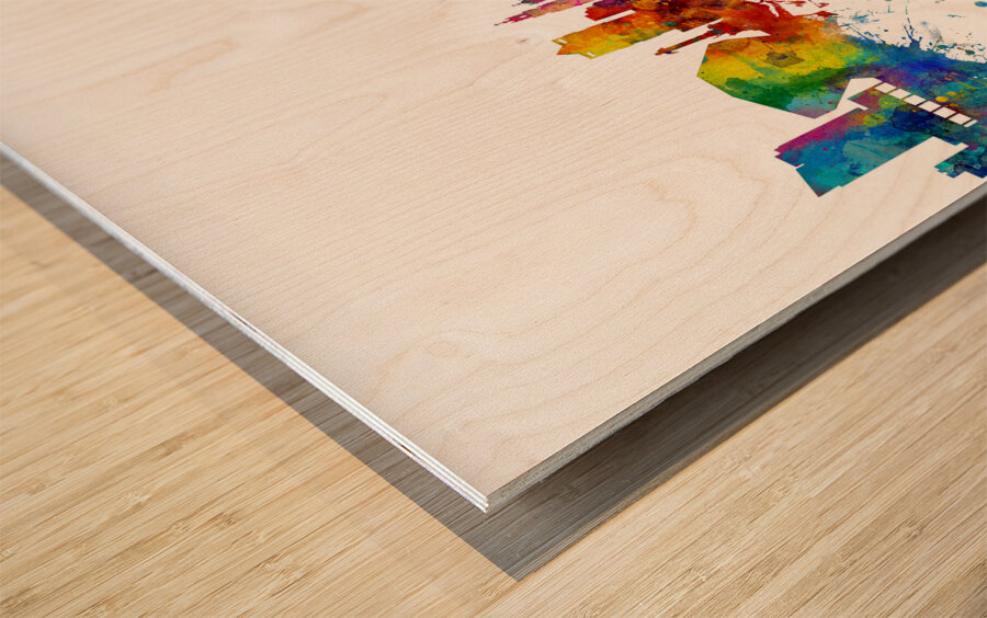 Porto Portugal Skyline Wood print