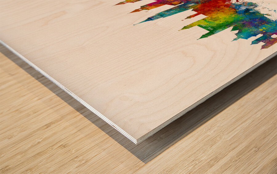 Maastricht The Netherlands Skyline Wood print