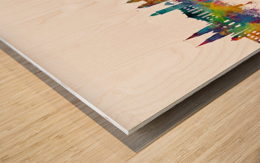 Mysuru Skyline India Wood print