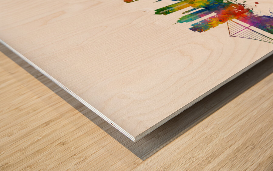 Izmir Turkey Skyline Wood print