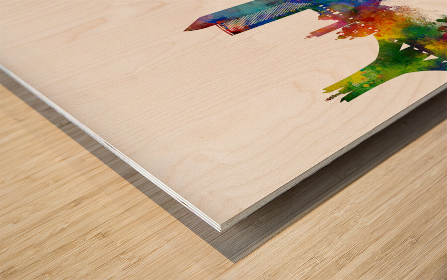 Algiers Algeria Skyline Wood print