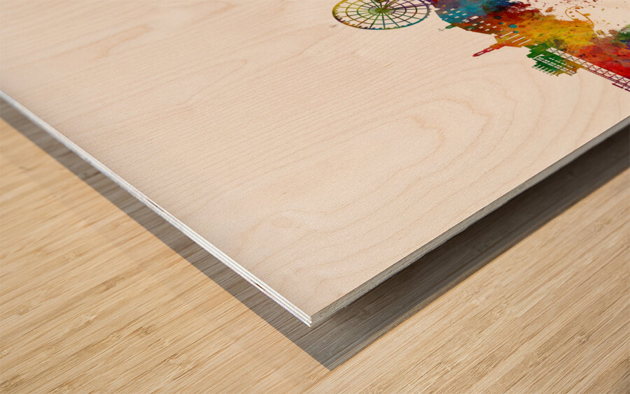 Myrtle Beach South Carolina Skyline Wood print