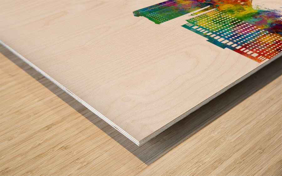 Biloxi Mississippi Skyline Wood print