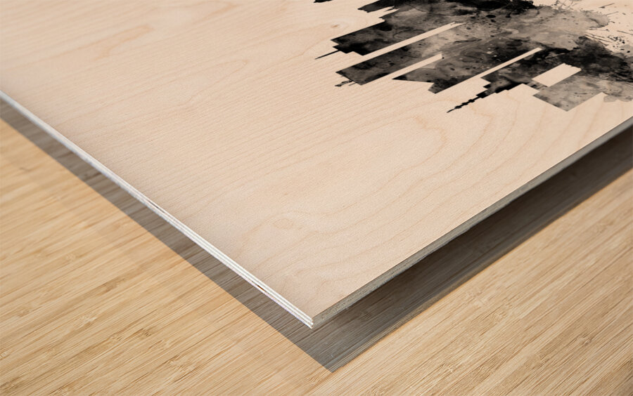 Brussels Belgium Skyline Wood print