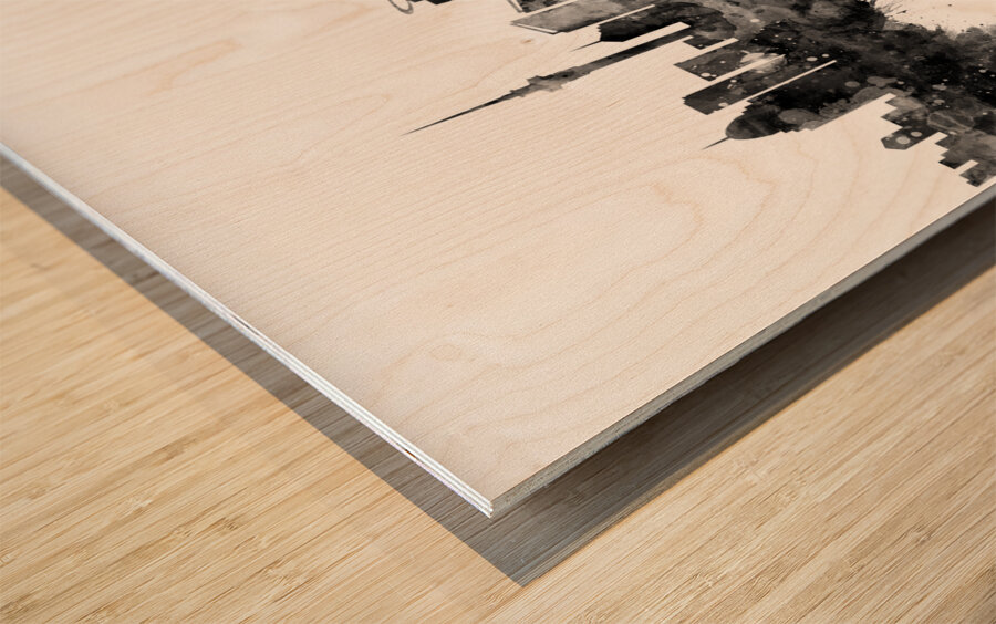 Auckland New Zealand Skyline Wood print