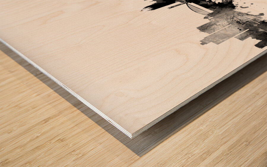 Manchester England Skyline Wood print