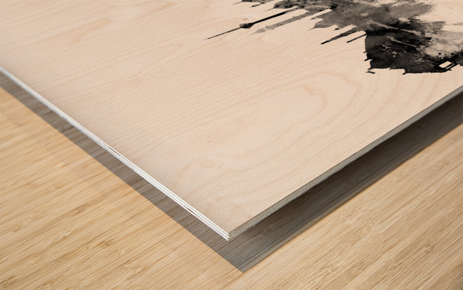 New Delhi India Skyline Wood print