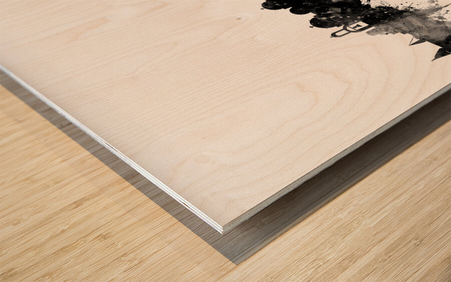 Santorini Skyline Wood print