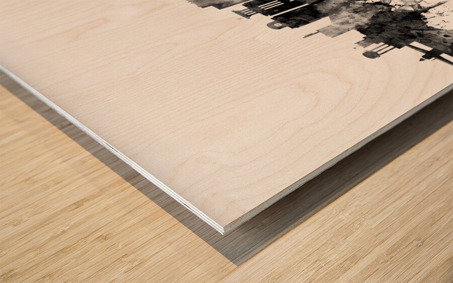 Charleston South Carolina Skyline Wood print