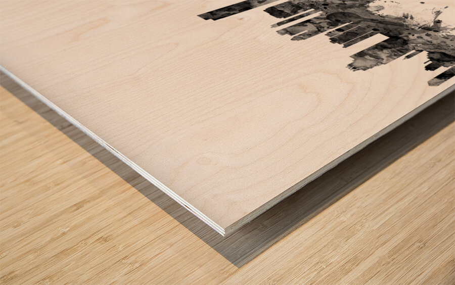 Honolulu Hawaii Skyline Wood print