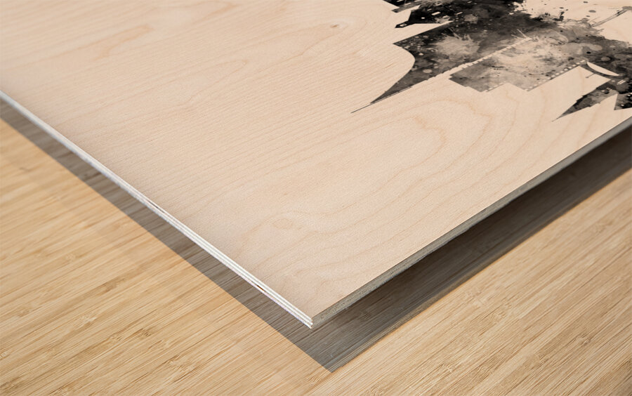 Reading England Skyline Wood print