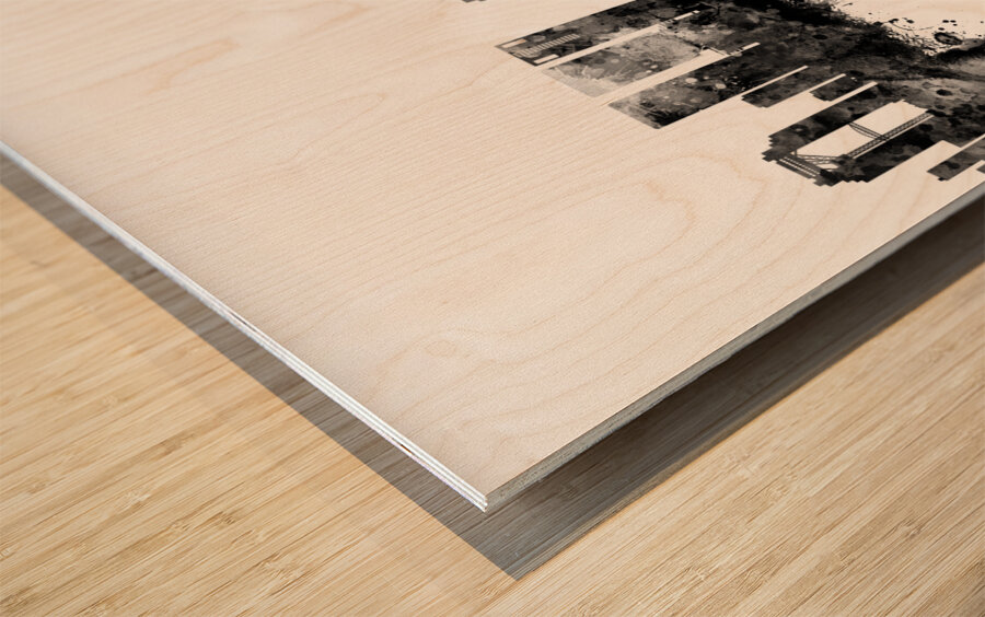 Osaka Japan Skyline Wood print