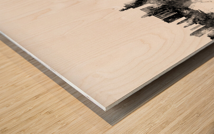 Omaha Nebraska Skyline Wood print