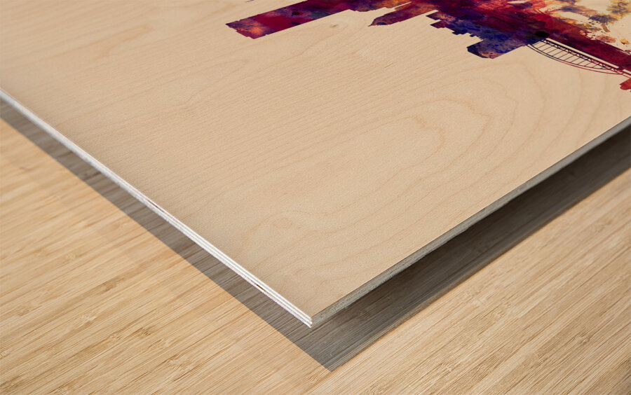 Pittsburgh Pennsylvania Skyline Wood print