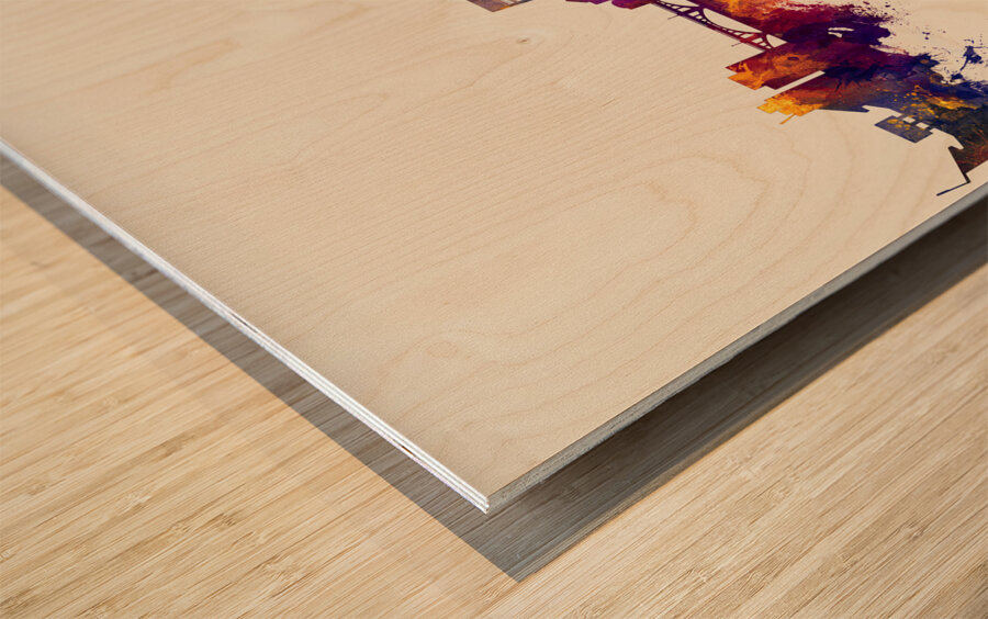 Boise Idaho Skyline Wood print